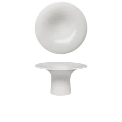 14x7.8 cm - Essentia 50's Era Piatto Presentazione Alzata Gourmet Bassa In Porcellana Set 4 Pz
