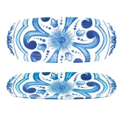 39.5x16 cm - Guzzini Blues Piatto Vassoio Rettangolare In Melamina - Set 2 Pz
