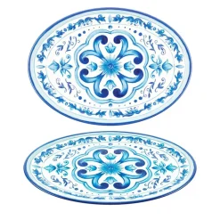 50x36 cm - Guzzini Blues Vassoio In Melamina - Set 2 Pz