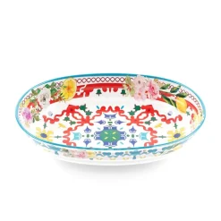 32.5x23 cm - Guzzini Flower & Lemon Coppa In Melamina - Set 2 Pz