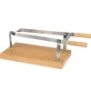 25x45 cm - Ilsa Morsa Prosciutto In Acciaio Inox Con Base In Legno