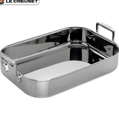 35x25 cm - Le Creuset Arrostiera Rettangolare In Acciaio Inox