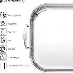 35x25 cm - Le Creuset Arrostiera Rettangolare In Acciaio Inox