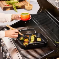 26x26 cm - Le Creuset BBQ Outdoor Grill Quadrato In Ghisa