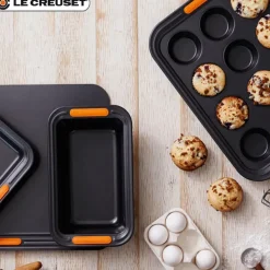 40x30 cm - Le Creuset Forme Speciali Stampo Mini Plum Cake Rettangolare 8 Impronte Antiaderente