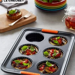 39x27 cm - Le Creuset Forme Speciali Stampo Crostatine Rettangolare 6 Impronte Antiaderente