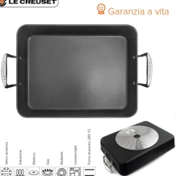 35x27 cm - Le Creuset Les Forgées Teglia Rettangolare In Alluminio Antiaderente