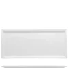 45x20 cm - Lioness Justwhite Piatto Presentazione Rettangolare In Porcellana - Set 3 Pz