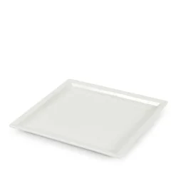 22x22 cm - Lioness Justwhite Piatto Piano In Porcellana - Set 4 Pz
