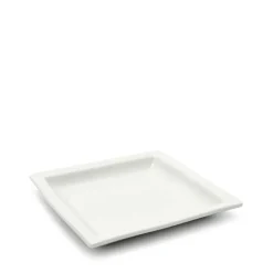 10x10 cm - Lioness Justwhite Piatto Piano In Porcellana - Set 6 Pz