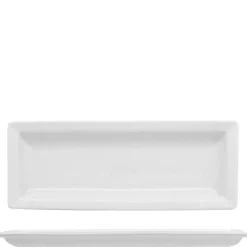 22.5x8.7 cm - Lioness Justwhite Piatto Presentazione Rettangolare In Porcellana - Set 6 Pz
