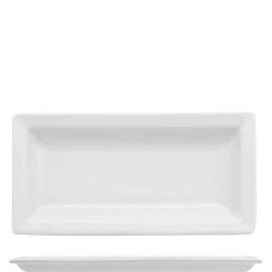17.8x8.7 cm - Lioness Justwhite Piatto Presentazione Rettangolare In Porcellana - Set 6 Pz