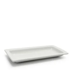 17.8x8.7 cm - Lioness Justwhite Piatto Presentazione Rettangolare In Porcellana - Set 6 Pz