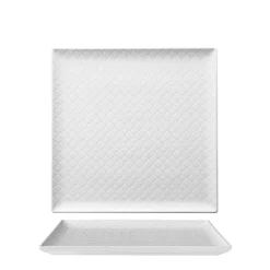 25.5X25.5 cm - Marrakesh Piatto Piano Quadrato Decorato In Porcellana Set 6 Pz
