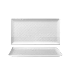 24x13 cm - Marrakesh Piatto Piano Rettangolare Decorato In Porcellana Set 6 Pz
