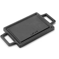 22x15 cm - Paderno Bistecchiera Grill Rettangolare In Ghisa Smaltata Reversibile