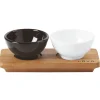 20x8 cm - Paderno Happy Hour Vassoio Porta Snack Con Inserti In Legno