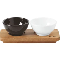 20x8 cm - Paderno Happy Hour Vassoio Porta Snack Con Inserti In Legno