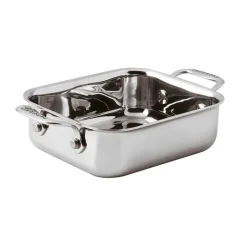 12x10 cm - Paderno Series 12200 Miniature Tegamino Rettangolare In Acciaio Inox