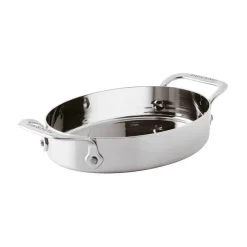 17x13 cm - Paderno Series 12200 Miniature Tegamino Ovale In Acciaio Inox
