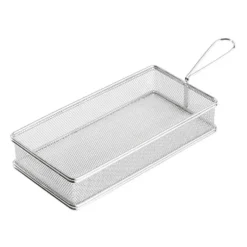 21.5x10.5 cm - Paderno Tableware Buffet & Display Cestello Porta Snack Rettangolare In Acciaio Inox