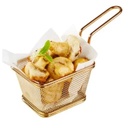 10x8.5 cm - Paderno Tableware Buffet & Display Cestello Porta Snack Quadrato In Acciaio Inox