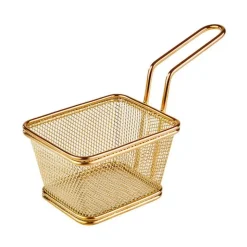 10x8.5 cm - Paderno Tableware Buffet & Display Cestello Porta Snack Quadrato In Acciaio Inox