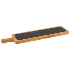 60x15 cm - Paderno Tableware, Buffet & Display Piatto In Ghisa Con Supporto In Legno