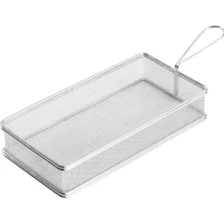 26x13 cm - Paderno Tableware Buffet & Display Rectangular Stainless Steel Snack Basket