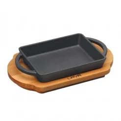 15x12 cm - Paderno Tegame Rettangolare In Ghisa Smaltata