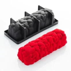 25x9.3 cm - Pavoni Eros Stampo Torta Tronchetto A Cuori In Silicone