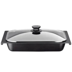 41x29 cm - Pintinox Efficient Cuociforno Rettangolare In Alluminio Con Coperchio