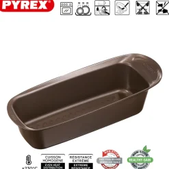 30x11 cm - Pyrex Asimetria Stampo Crostata Rettangolare Antiaderente