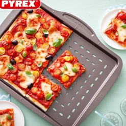 37x29 cm - Pyrex Asimetria Teglia Pizza Rettangolare Antiaderente