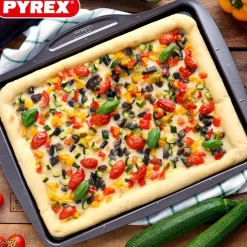 37x29 cm - Pyrex Asimetria Teglia Pizza Rettangolare Antiaderente