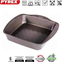 24x24 cm - Pyrex Asimetria Teglia Rotonda Antiaderente