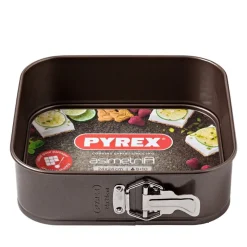 24x24 cm - Pyrex Asimetria Tortiera Apribile Quadrata Antiaderente
