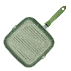 26x26 cm - Risoli Dr.Green Stone Bistecchiera Quadrata Antiaderente In Alluminio