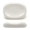 16.6x11.7 cm - Selecta Piatto Presentazione Alto Ovale In Porcellana Set 6 Pz