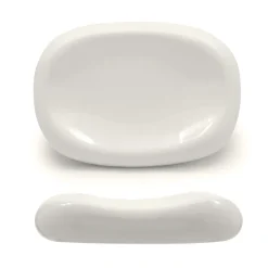 12x9 cm - Selecta Piatto Presentazione Alto Ovale In Porcellana Set 6 Pz