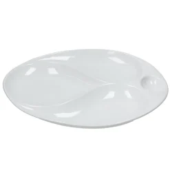 34.5 x 29 cm - Tognana Gourmet Piatto Presentazione 4 Scomparti In Porcellana Set 2 Pz