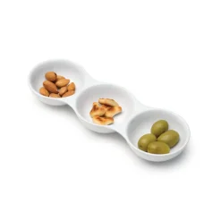 23 X 7.5 cm - Tognana Party Antipastiera 3 Bowl In Porcellana Set 6 Pz