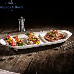 52x22 cm - Villeroy & Boch BBQ Passion Piatto Portata In Porcellana