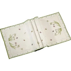 42x143 cm - Villeroy & Boch Colorful Spring Runner Tavola In Cotone - Set 4 Pz