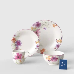 34.8x19.7 cm - Villeroy & Boch Mariefleur Basic Set Colazione In Porcellana Premium