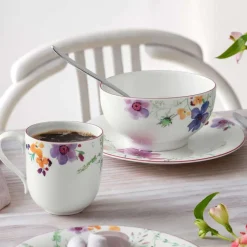 34.8x19.7 cm - Villeroy & Boch Mariefleur Basic Set Colazione In Porcellana Premium
