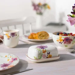14.8x12.3 cm - Villeroy & Boch Mariefleur Basic Porta Burro In Porcellana Premium