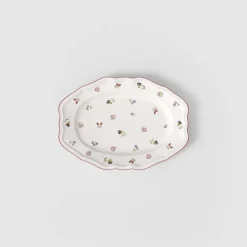 36.70x26.40 cm - Villeroy & Boch Petite Fleur Vassoio Piatto Presentazione In Porcellana Premium