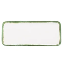 26.5x11.5 cm - Zafferano Petit Vassoio Rettangolare Fatto a Mano In Ceramica - Set 2 Pz