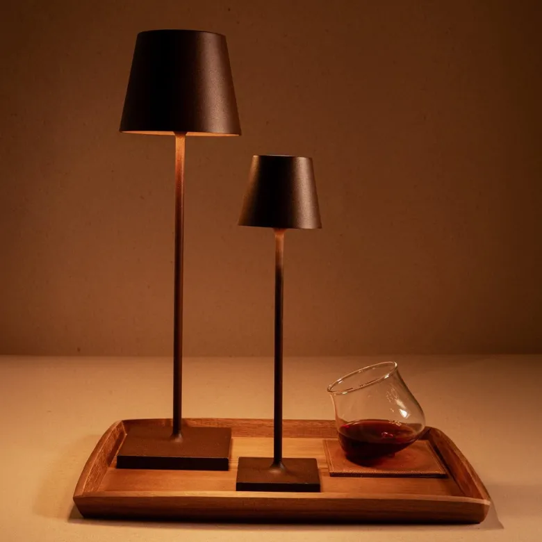7x27 cm - Zafferano Poldina Micro Lampada Da Tavolo Dimmerabile